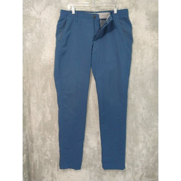 Under Armour Pants Mens 36x30 Blue Match Play Tapered Leg Golf Performance - Picture 1 of 10